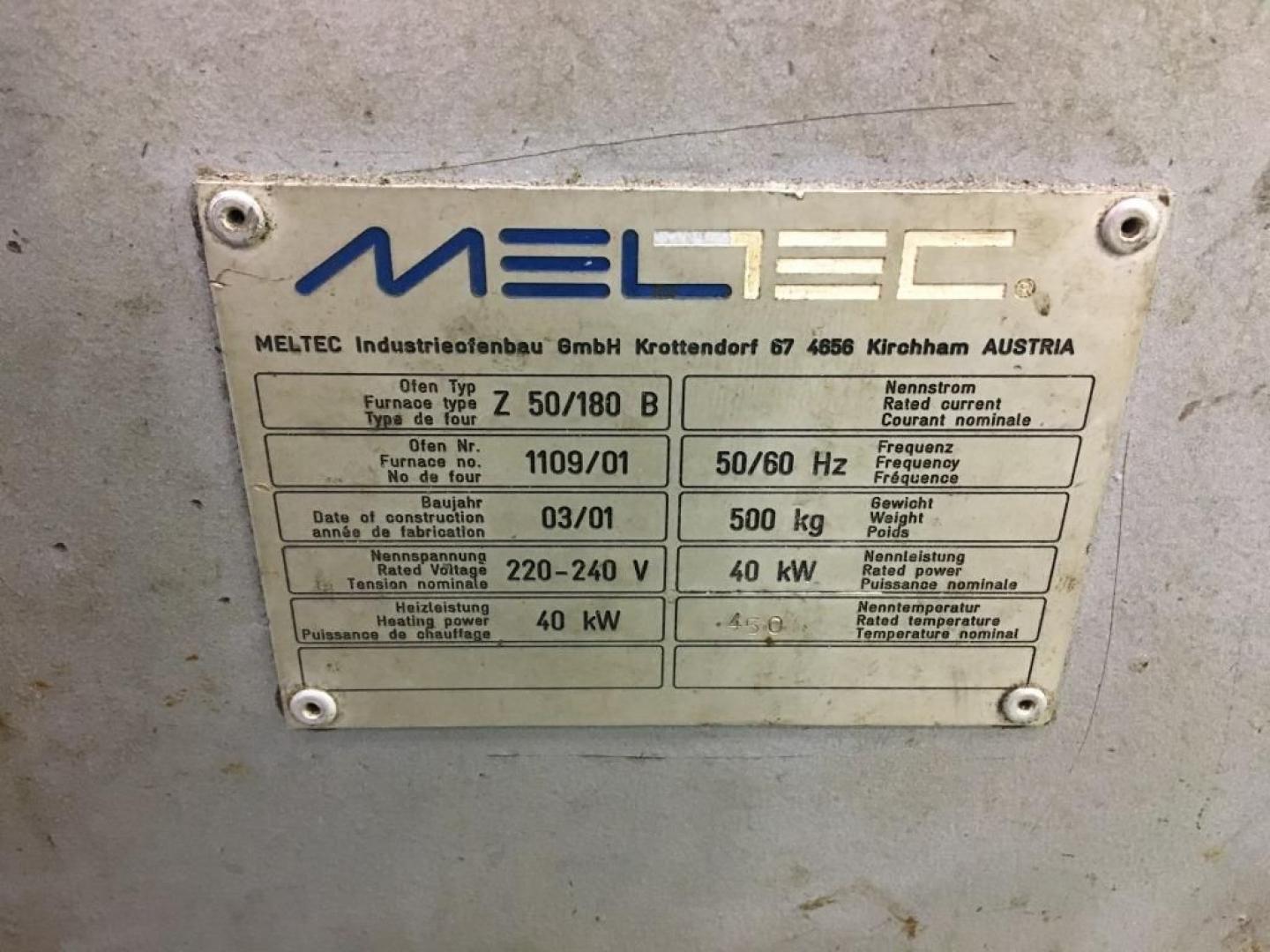 used Accessories for Diecasting Machines MELTEC Z 50/180 B