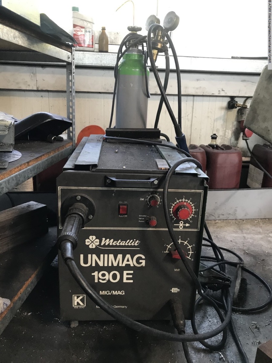 gebrauchte Metallbearbeitungsmaschinen Schutzgasschweißanlage METALLIT UNIMAG 190E