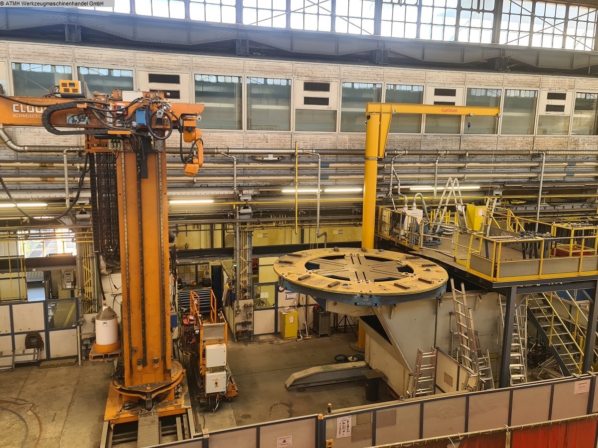 gebrauchte Metallbearbeitungsmaschinen Schweißdrehtisch - rund HEUEN - CLOOS Roboterschweißanlage