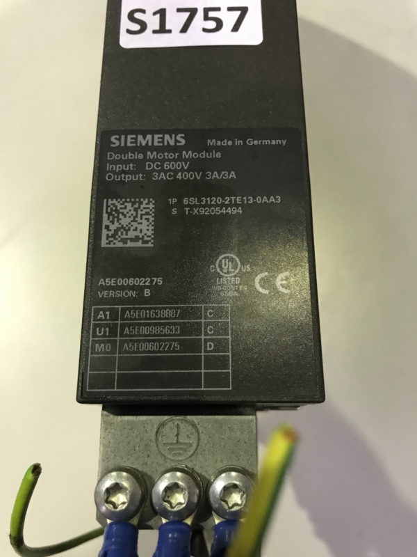 Elettronica usata / Tecnologia di azionamento SIEMENS 6SL3120-2TE13-0AA3