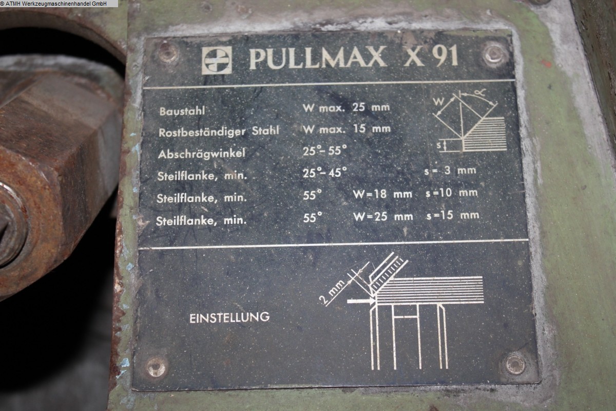 used Plate Edge Welding Slanting Machine PULLMAX X 91