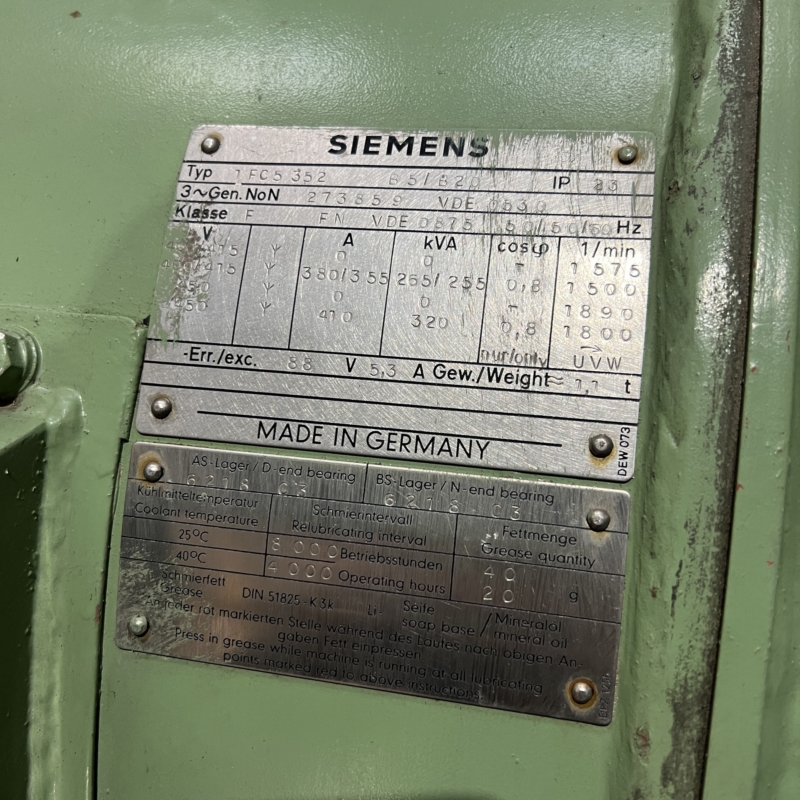 used power generator MAN + SIEMENS Stromerzeuger 10 Zylinder