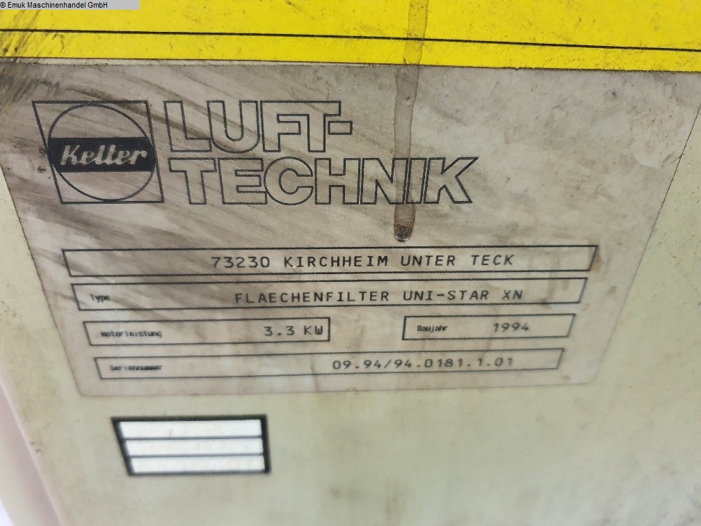 gebrauchte Entsorgung, Lufttechnik, Absaugen, Zerkleinern, Brikettieren Absauganlage KELLER Unistar XN gebrauchte Entsorgung, Lufttechnik, Absaugen, Zerkleinern, Brikettieren Absauganlage KELLER Unistar XN