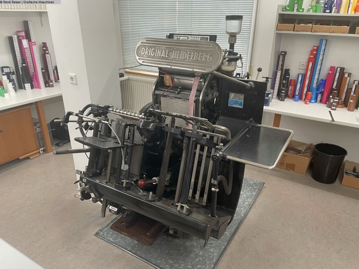 gebrauchte Buchdruck Buchdruckmaschinen HEIDELBERG OHT mit Heissfolieneinrichtung gebrauchte Buchdruck Buchdruckmaschinen HEIDELBERG OHT mit Heissfolieneinrichtung
