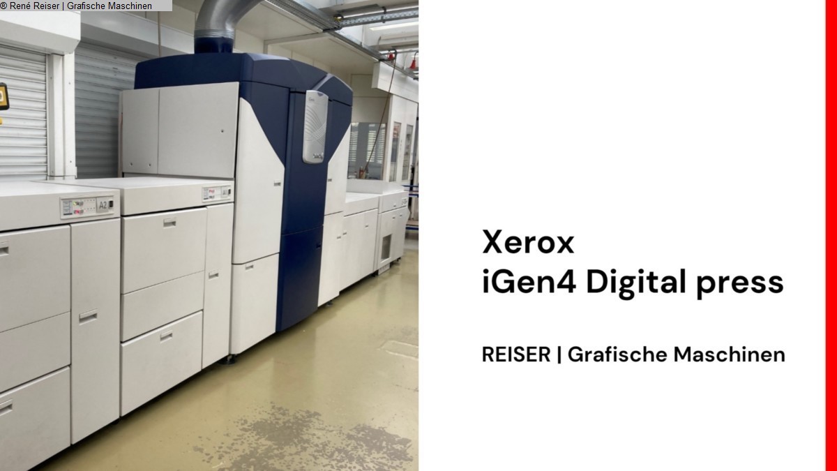 used Machines available immediately Digital printing press Xerox iGen 4 XXL