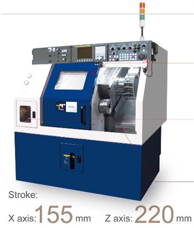 gebrauchte Maschinen sofort verfügbar CNC Drehmaschine - Schrägbettmaschine Tongtai HS-22 mit Stangenlader 1200 (o