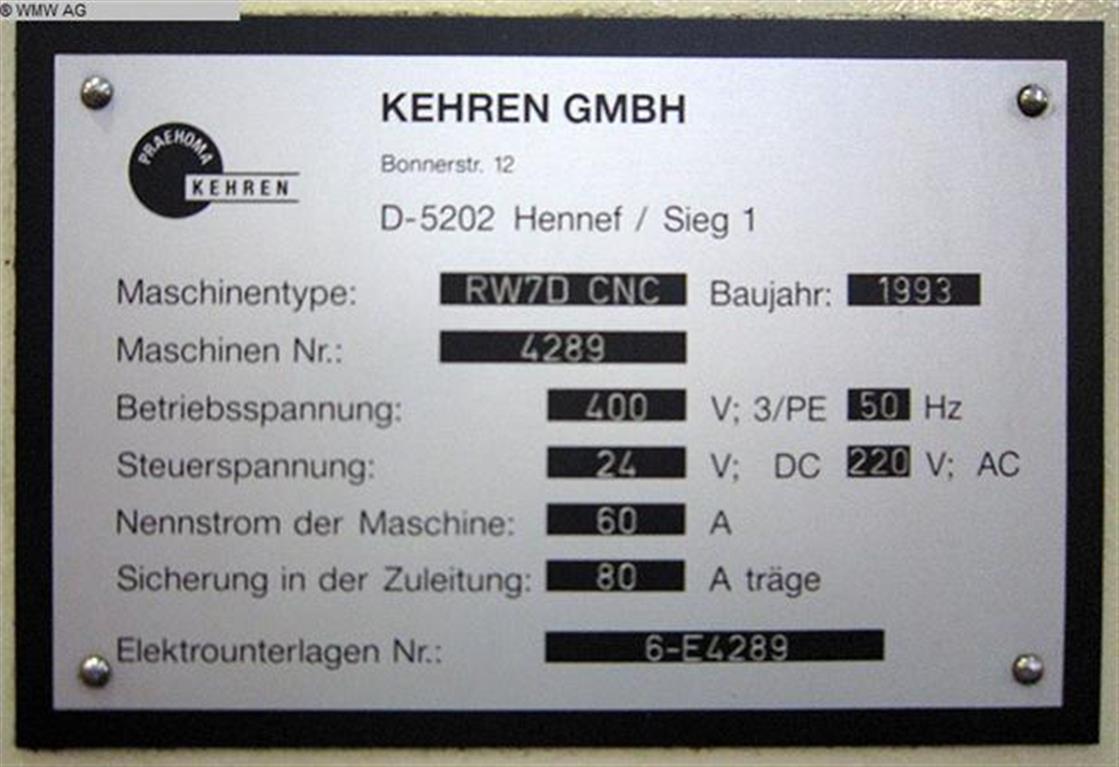 Rectificadora de Superficies - Horizontal KEHREN RW7D-CNC usada